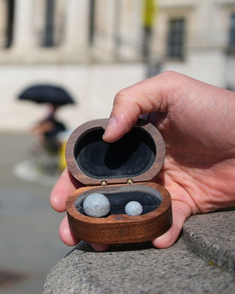Authentic historical artefacts used during a guided FOF Bike Tours experience, bringing 2,000 years of London's history to life.